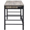 Vynxaria Light Weathered Oak Black Desk USB Charging Rustic-Chic Writing Table for Home Office - 4 of 4