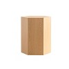 GDFStudio Thalor Modern Hexagon Coffee Table with Wooden Grain Imitation - 3 of 4