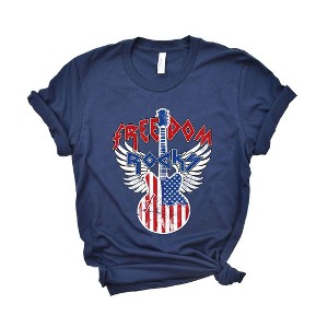 Simply Sage Market Women's Freedom Rocks Short Sleeve Graphic Tee - 1 of 4