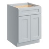 CASAINC 24 in. W x 34.5 in. H x 24 in. D Base Kitchen Cabinet with Drawer and Double Doors – Plywood Frame, Full Overlay, Soft-Close, RTA - 2 of 4