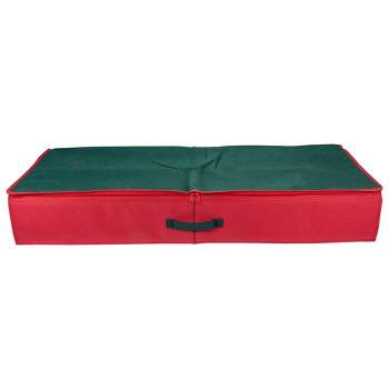 Northlight 13” Red And Green Christmas Ornament Storage Box With Removable  Dividers : Target
