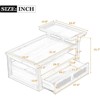 ALEXOUN Modern Wooden Coffee Table with Storage Shelf & Rattan Drawer, Easy-to-Use Space-Saving Design for Living Room & Small Spaces - 3 of 4