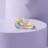 Ross-Simons Italian .90 Carat Aquamarine and .90 Carat London Blue Topaz Bypass Ring in 14kt Yellow Gold - 4 of 4