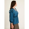 June + Vie by Roaman's Women's Plus Size Satin Peplum Top - 4 of 4