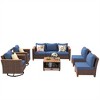 VisioGear 8-Piece Patio Furniture Set with Thick Cushion, Outdoor Furniture with Storage Table, Blue, 26.5"*26.5"*29.5" - 4 of 4