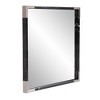 Howard Elliott 23"x23" Marbled Square Framed Mirror with Stainless Steel Accents Black - 2 of 4