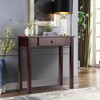 Costway Console Table with Drawer Entryway Hallway Accent Wooden Table Espresso - 3 of 4
