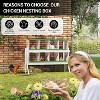 Chicken Nesting Box, 8 Holes Nesting Boxes with Bracket Legs, Easy Egg Collection, Easy Cleaning, Chicken Laying Boxes for Chicken Coop Hens, Red - 4 of 4