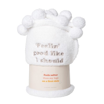 Totalee Gift Feelin Good Like I Should Blanket Polyester White