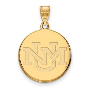 Black Bow Jewelry 10k Yellow Gold New Mexico Lobos NCAA Large Pendant - 1 of 3