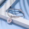 Daisy Flower Charm European Bead CZ Sterling Silver Pink Ginger Lyne Collection - 2 of 4