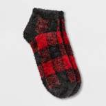 Women's Buffalo Plaid Cozy Low Cut Socks - A New Day™