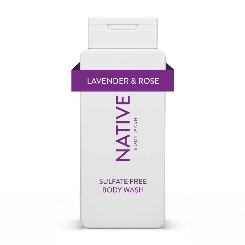 Photos - Shower Gel Native Body Wash - Lavender & Rose - Sulfate Free - 18 fl oz 