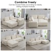 Mocamel Modular  L-Shaped Sectional Sofa for Living Room,Corduroy 3-Seat Sofa with Deep Seat and Wide Armrest, No Assembly Required,White - 3 of 4
