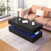 KIGFTSOD Three-Tier Foldable Coffee Table with Drawers for Living Room Home Furniture - 4 of 4