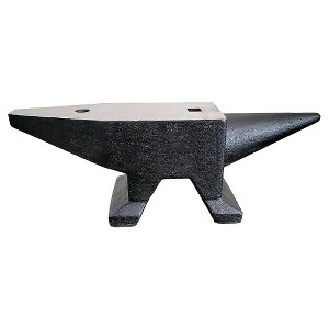 Zevemomo 66 Lbs Cast Steel Anvil for Blacksmithing & Jewelry Making, Hardened Forging Tool with Round Horn, Pritchel Hole & Large Workface - Black - 1 of 4