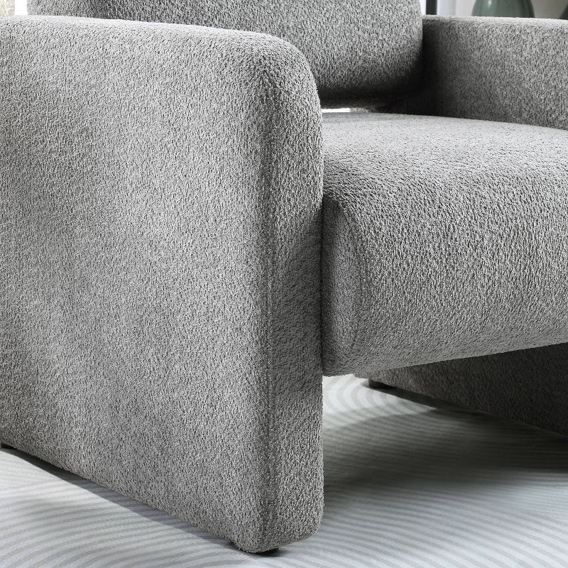 HOMES: Inside + Out Sanddrift Modern Boucle Upholstered Accent Chair, 5 of 9