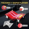 2Pcs Metal Car Wheel Dolly with Brake for Car Truck Trailer SUV, Each 2000LBS Capacity, Vehicle Tire Carts for Garage, Maintenance, Tire Changes, Red - 4 of 4