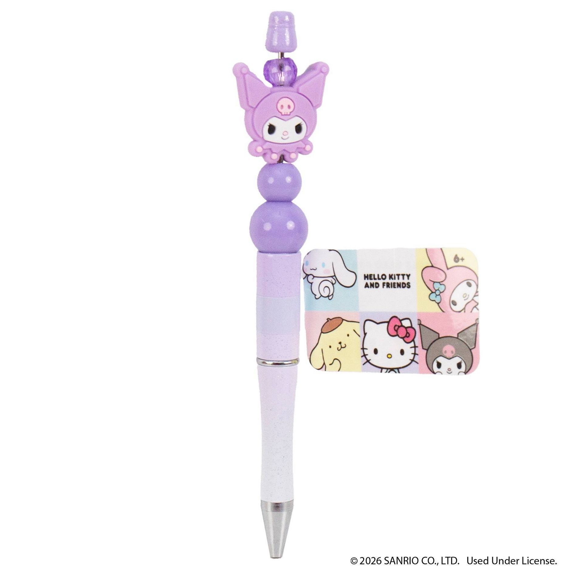 Hello Kitty Stackable Bead Ballpoint Pen 1.0mm Blue Ink Kuromi