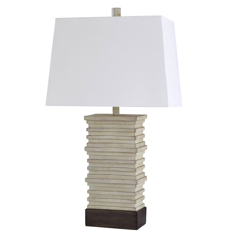 31&#34; Casual Stacked Plate Design Table Lamp Cream - StyleCraft, 6 of 7