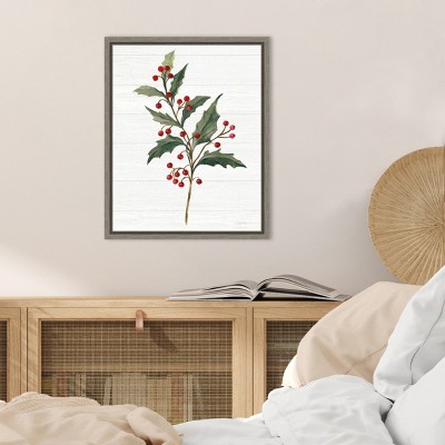 Amanti Art Christmas Moments IV (Holly) by Silvia Vassileva Canvas Wall Art Print Framed 16 x 20-in.