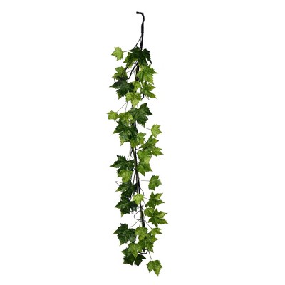 Vickerman 72" Artificial Green Plantanus Leaf Garland.