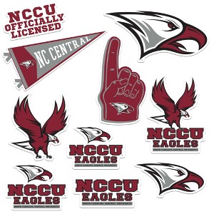 North Carolina Central University 10ct Vinyl Large Deluxe Stickers Variety Pack - 1 of 4