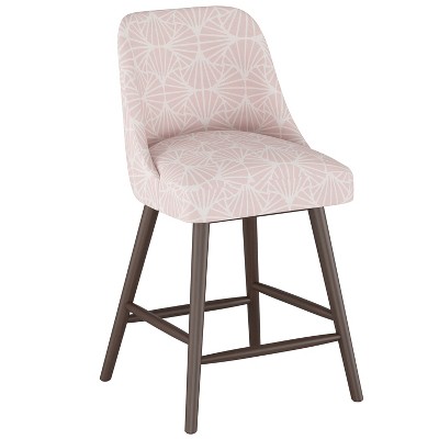 27" Geller Modern Counter Height Barstool Scallop Tile Pink - Project 62™