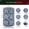 JDICTION Large Christmas Silicone Baking Mold - 3D Gingerbread Man/Christmas Tree/Candy House/Pine Tree Shapes, 1PC for Soap Chocolate Candle - 2 of 4