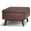 CAVINAS Faux Leather Storage Ottoman Bench with Versatile Use,Upholstered Ottoman with Safety Hinge for Living Room,Bedroom - 4 of 4
