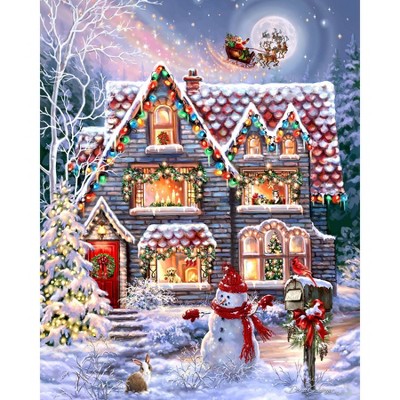 Springbok Christmas Eve Cottage Jigsaw Puzzle - 1000pc