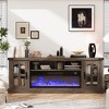 Buenhomino Fireplace TV Stand for TVs up to 80 inches, Entertainment Center TV Console with Fireplace and Storage for Living Room - 3 of 4