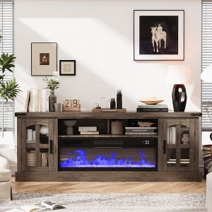 Buenhomino Fireplace TV Stand for 80 Inch TV, Farmhouse LED, Entertainment Center with 36" Fireplace for Living Room - 1 of 4