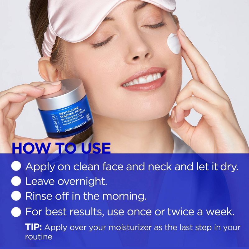 Andalou Naturals Deep Hydration Revitalizing Sleep Face Mask - 1.7 fl oz, 6 of 8