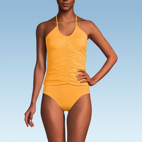 Yellow tankini swimsuit sales