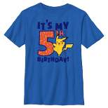 Boy's Pokemon Pikachu It's My 5th Birthday T-Shirt