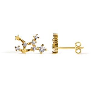 Molenia 18K Gold Plated 12 Constellation Personalized Earrings for Women, 925 Sterling Silver Zodiac Stud Earrings Horoscope Celestial Jewelry - 1 of 4