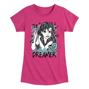 Girls' - Disney - Ariel The Dreamer Fitted Short Sleeve Graphic T-Shirt - 1 of 4
