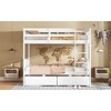 Grungis Twin over Twin Loft Bed with 2 Drawers and Ladder,Bunk Bed with Guardrail Can Convert 2 Twin Size Beds,Loft and Bunk Bed for Bedroom - 2 of 4
