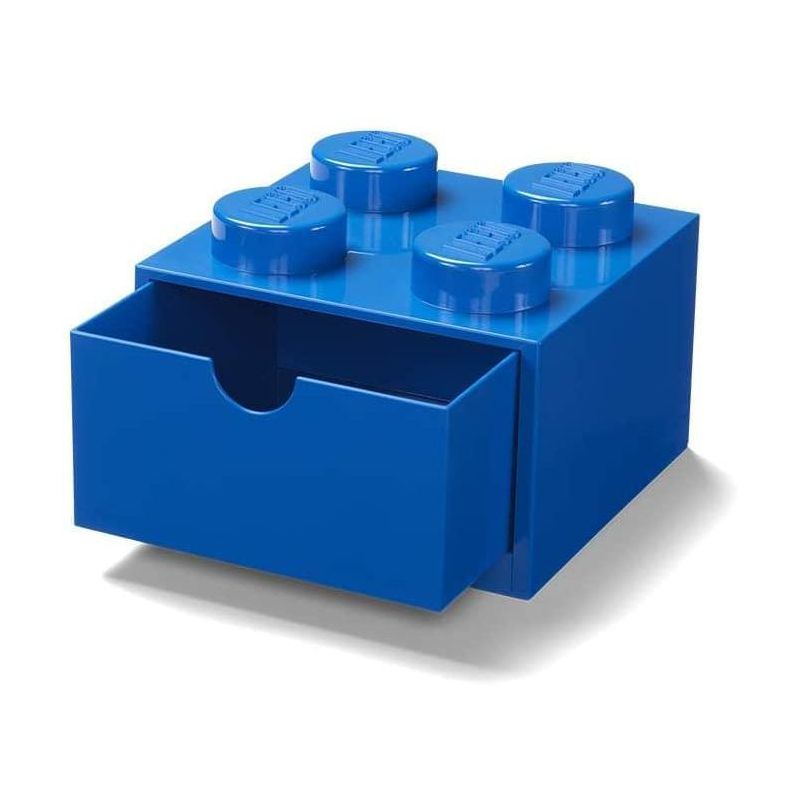 Room Copenhagen LEGO Desk Drawer 4 Knobs Stackable Storage Box | Blue, 3 of 4