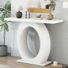 Modern Console Table with Egg-Shaped Base, Stylish and Stable Console Tables for Hallway or Entryway, Perfect for Living Room Decor-The Pop Home - 2 of 4