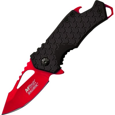MTech USA Framelock Spring Assisted Folding Knife, 2.25" Red Blade, MT-A882RD