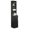 FURNIinspire Bathroom Storage Cabinets Bathroom Organizers Storage Shelves, MDF High Cabinet Bathroom Wall Cabinet, Black, 12.29"*13.38"*70.27" - 2 of 4
