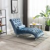 KTMBDW Chaise Lounge Indoor Button-Tufted Upholstered Sofa Recliner Lounge Chair for Living Room Bedroom Velvet - 3 of 4
