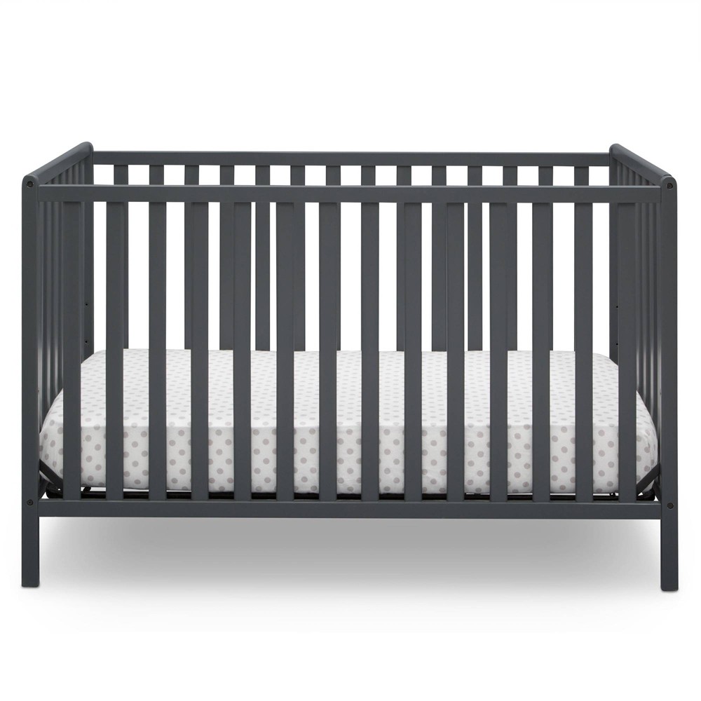 Delta Children Heartland 4-in-1 Convertible Crib - Greenguard Gold Certified - Charcoal Gray -  89979436