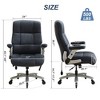 DSVIMOY Task and Office Chair Big and Tall Executive Chair with Adjustable Headrest for Desk Use, Blue, 32"*26"*18" - 3 of 4