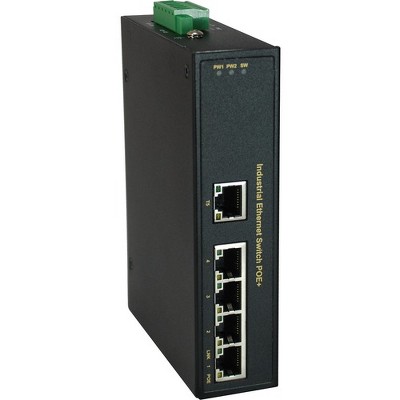 LevelOne 5-Port Industrial Fast Ethernet PoE Switch, 4 PoE Outputs, 802.3at PoE+, 126W - 5 Ports - 2 Layer Supported - Twisted Pair