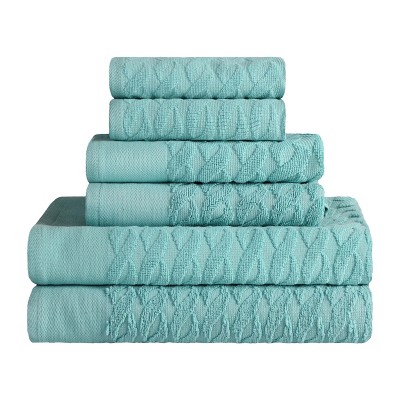 Egyptian Cotton Herringbone Medium Weight Bathroom Towel Set by Blue Nile Mills