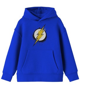The Flash Grunge Logo Youth Boy's Royal Blue Hoodie - 1 of 1