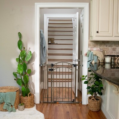 Bronze Extra Tall Metal Walk-Thru Baby and Pet Gate